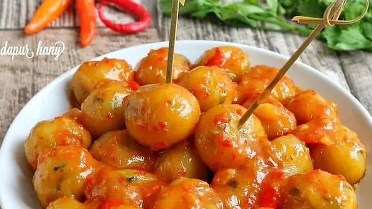 Resep oseng cilok bakso mercon. (dok. Cookpad @Rindu_Dapur)
