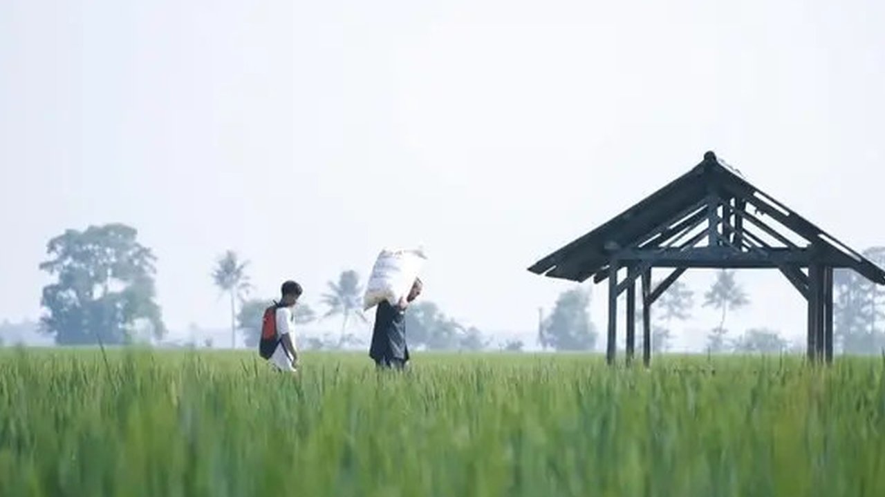 Ilustrasi petani bekerja di sawah. (Dok. Kementan)