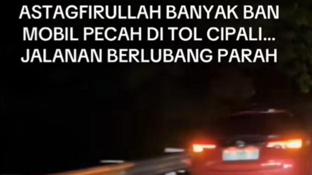 Pengemudi Mobil Mengeluhkan Ban Pecah Akibat Lubang dan Jalan Rusak di Tol Cipali