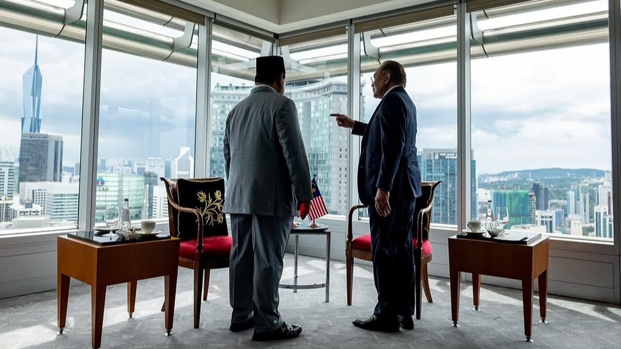 Serius Pertemuan Empat Mata Prabowo & PM Malaysia