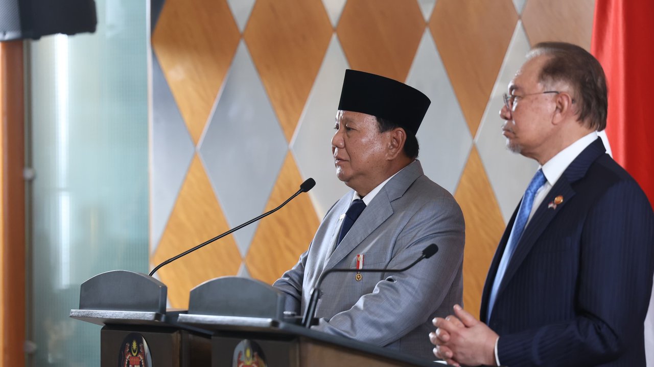 Prabowo Subianto dan Perdana Menteri Malaysia Anwar Ibrahim