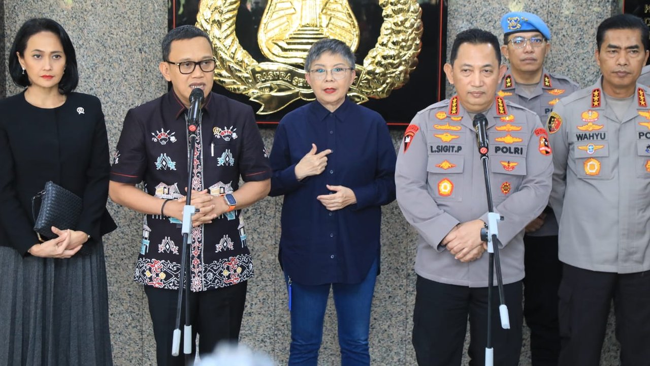Kapolri Jenderal Listyo Sigit Prabowo dan Menteri P2MI Abdul Kadir Karding