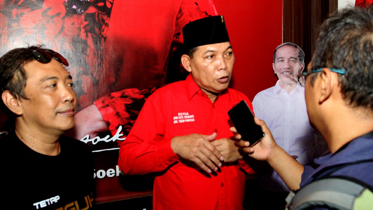 Bakal calon Wali Kota Solo, Teguh Prakosa yang merupakan pasangan bakal calon Wali Kota Solo yang diusung DPC PDIP Solo.(Liputan6.com/Fajar Abrori)