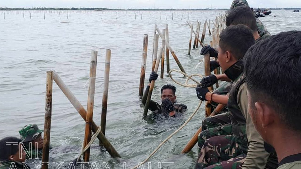 Perintah Kasal, Pasukan TNI AL Dibantu Nelayan Makin Getol Obrak Abrik Pagar Laut Misterius