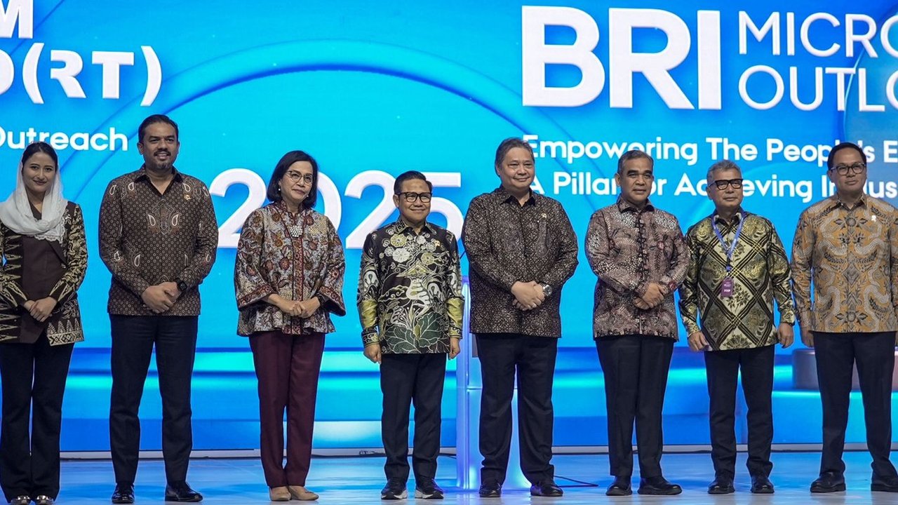 Menteri Keuangan RI Sri Mulyani Indrawati di Acara BRI UMKM EXPO(RT) & Microfinance Outlook 2025