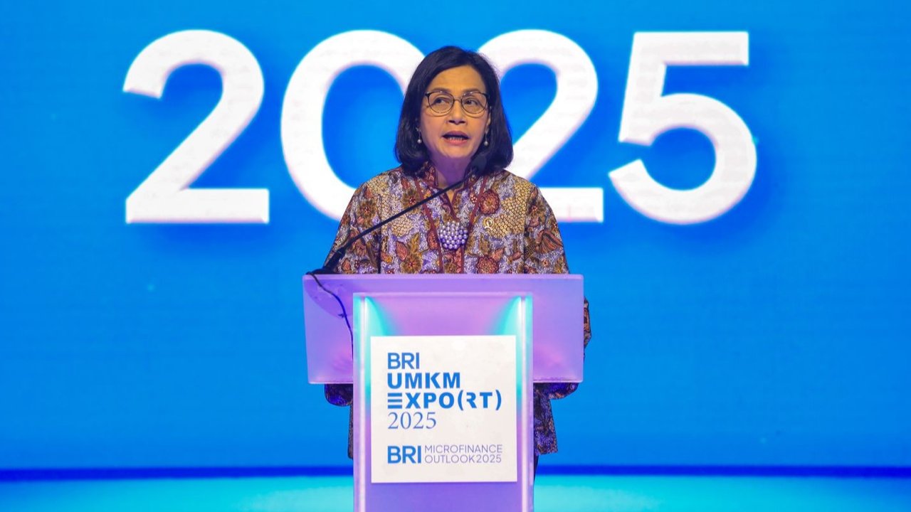Menteri Keuangan RI Sri Mulyani Indrawati di Acara BRI UMKM EXPO(RT) & Microfinance Outlook 2025