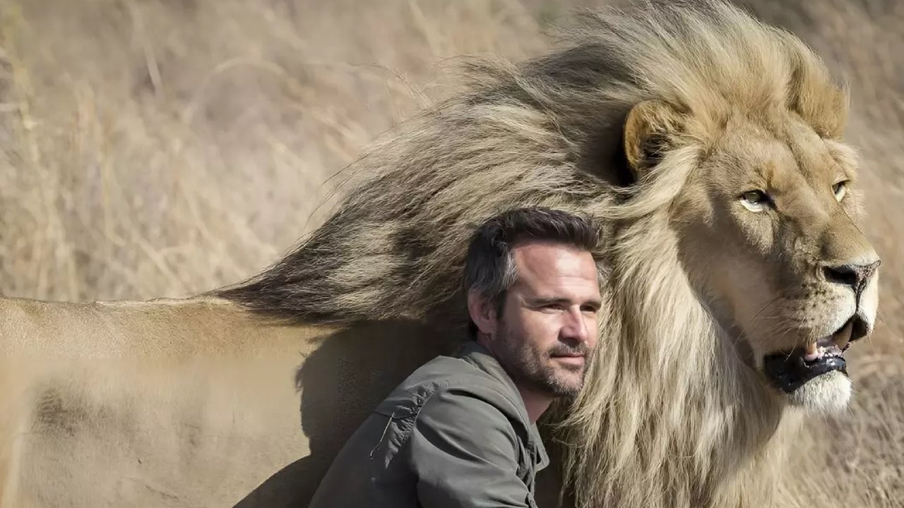 ilustrasi manusia dan singa