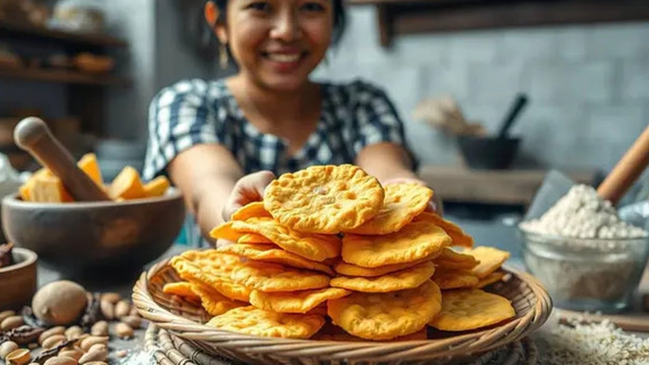 resep peyek renyah Ilustrasi dibuat AI