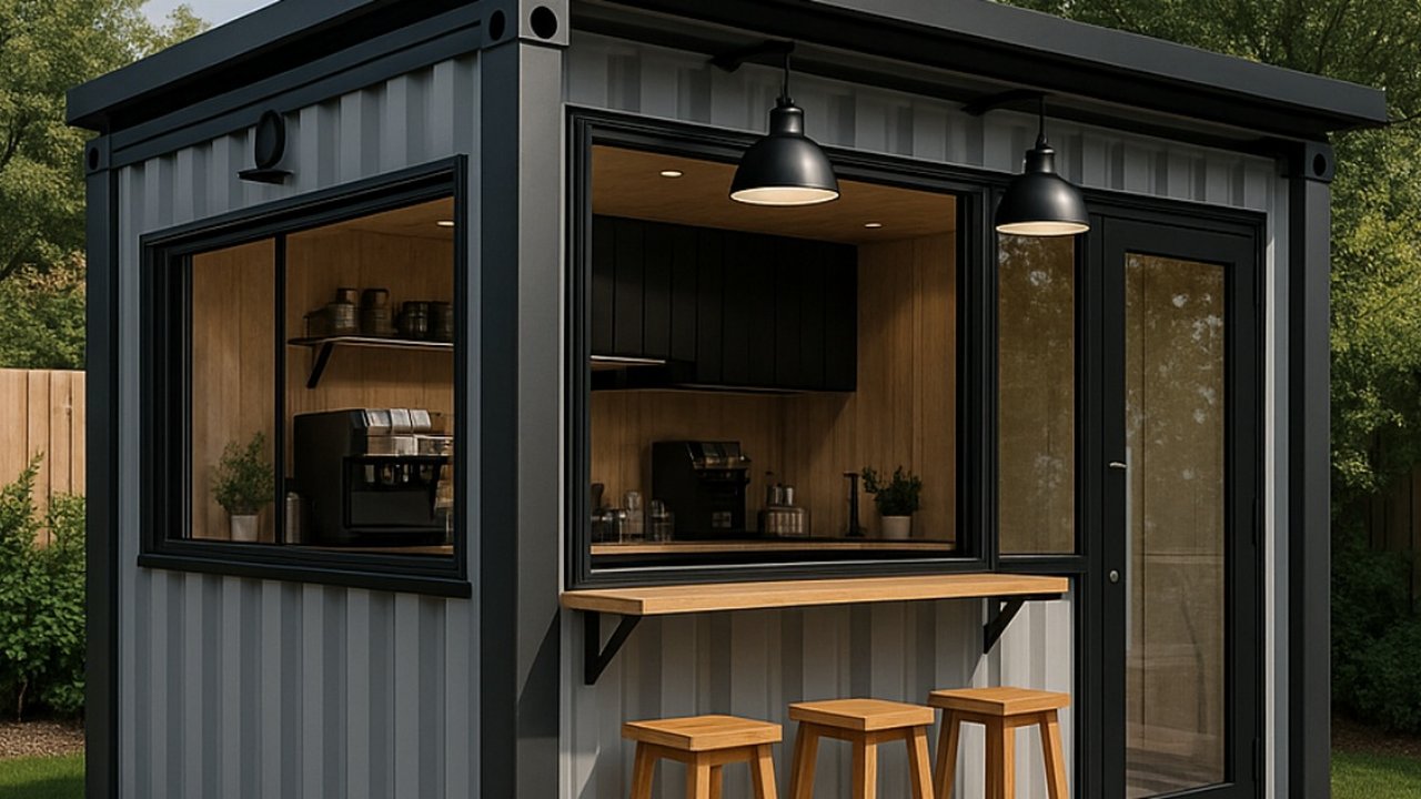 Desain Warung Jualan Kontainer dari Baja Ringan