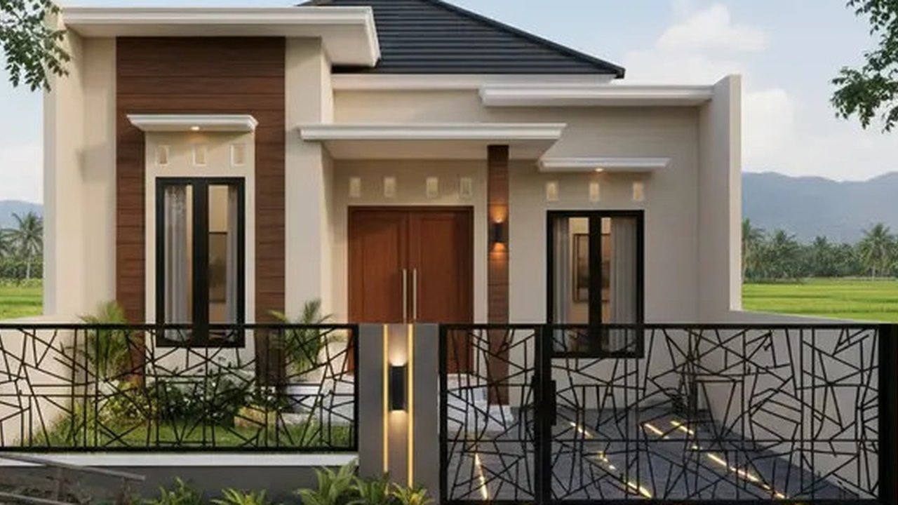 7 Model Rumah Sederhana Tapi Mewah dengan Pagar 2025 yang Cocok untuk Tinggal di Desa, Tampilan Elegan dan Tetap Nyaman (foto: Gemini AI)