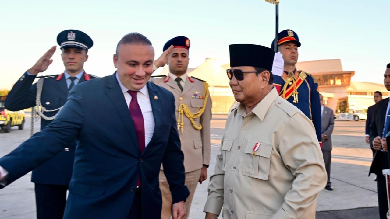 Tiba di Mesir, Prabowo akan Saksikan Penandatanganan Perjanjian Perdamaian