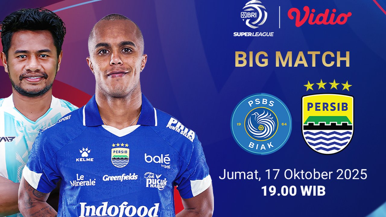 Nonton BRI Super League 2025/26: PSBS Biak vs Persib, Tayang di Vidio