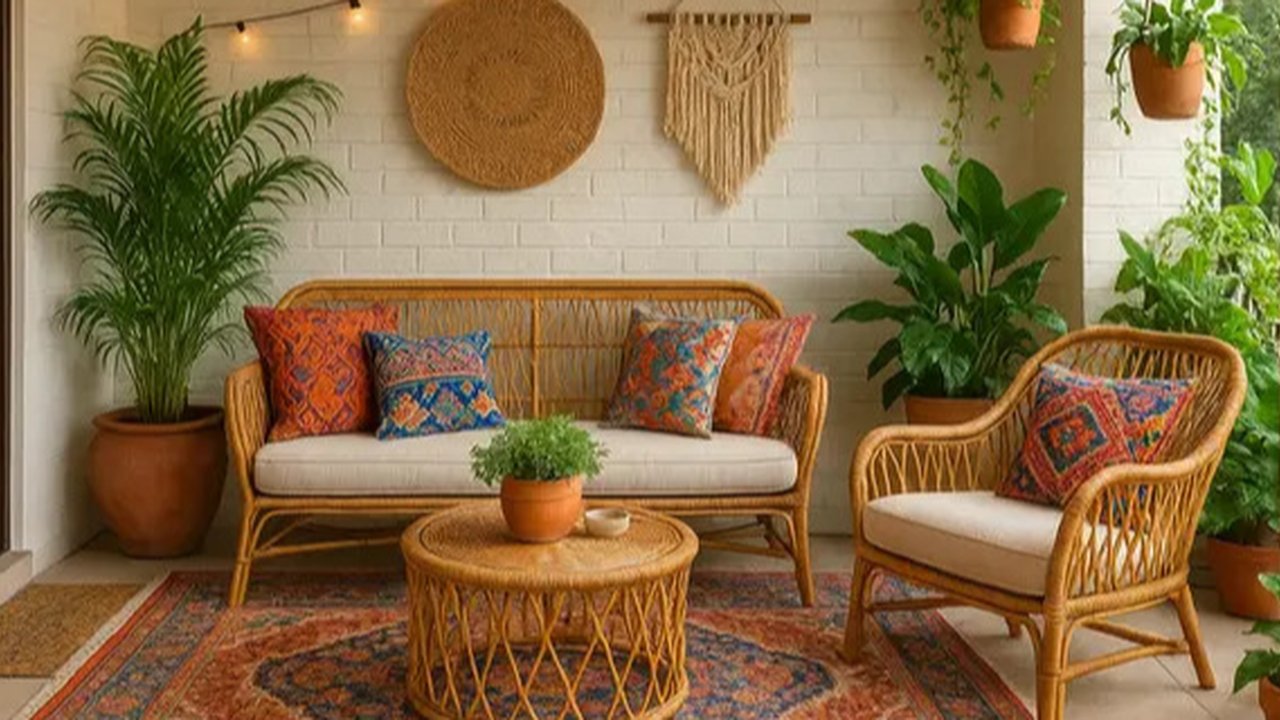 Model Teras Rumah Minimalis dengan Balkon Mungil (Ilustrasi AI)