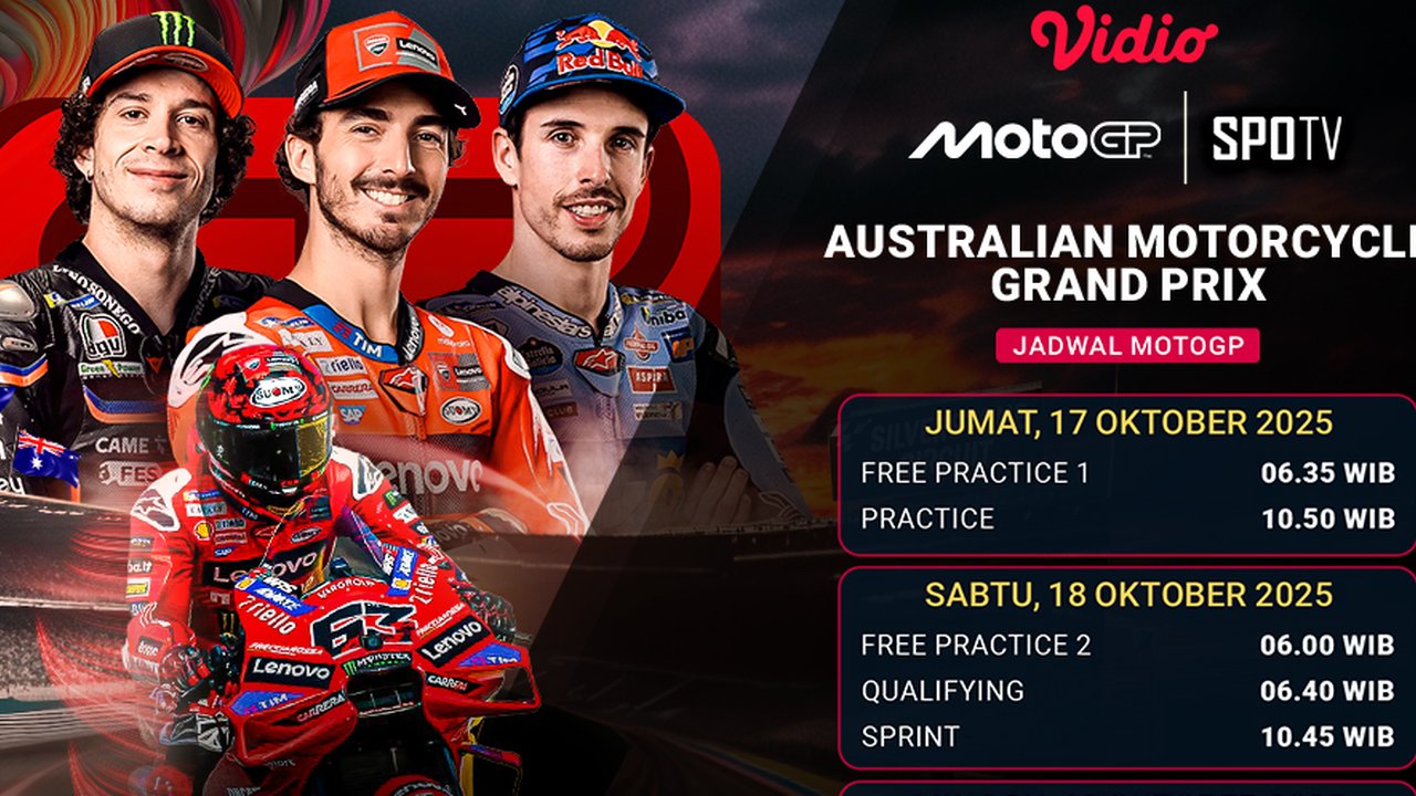 Nonton MotoGP 2025 Australian Grand Prix, Tayang Eksklusif di Vidio