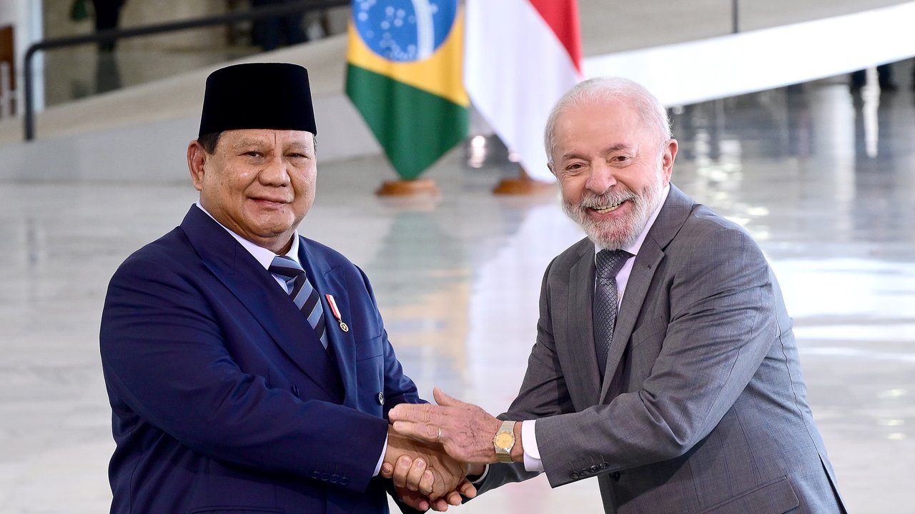Presiden Prabowo Subianto dan Presiden Brasil Luiz Inácio Lula da Silva