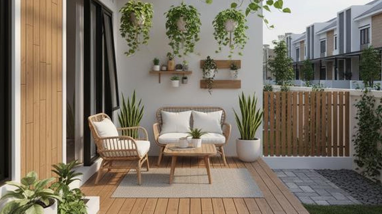 8 Ide Teras Rumah Sempit di Perumahan, Simpel Tapi Terlihat Berkelas (sumber: Gemini AI)