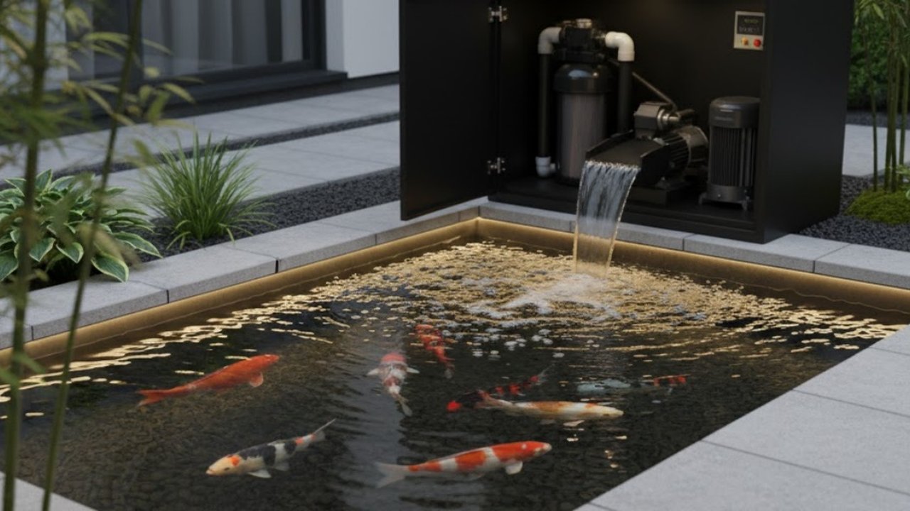 Ilustrasi Kolam Ikan Minimalis