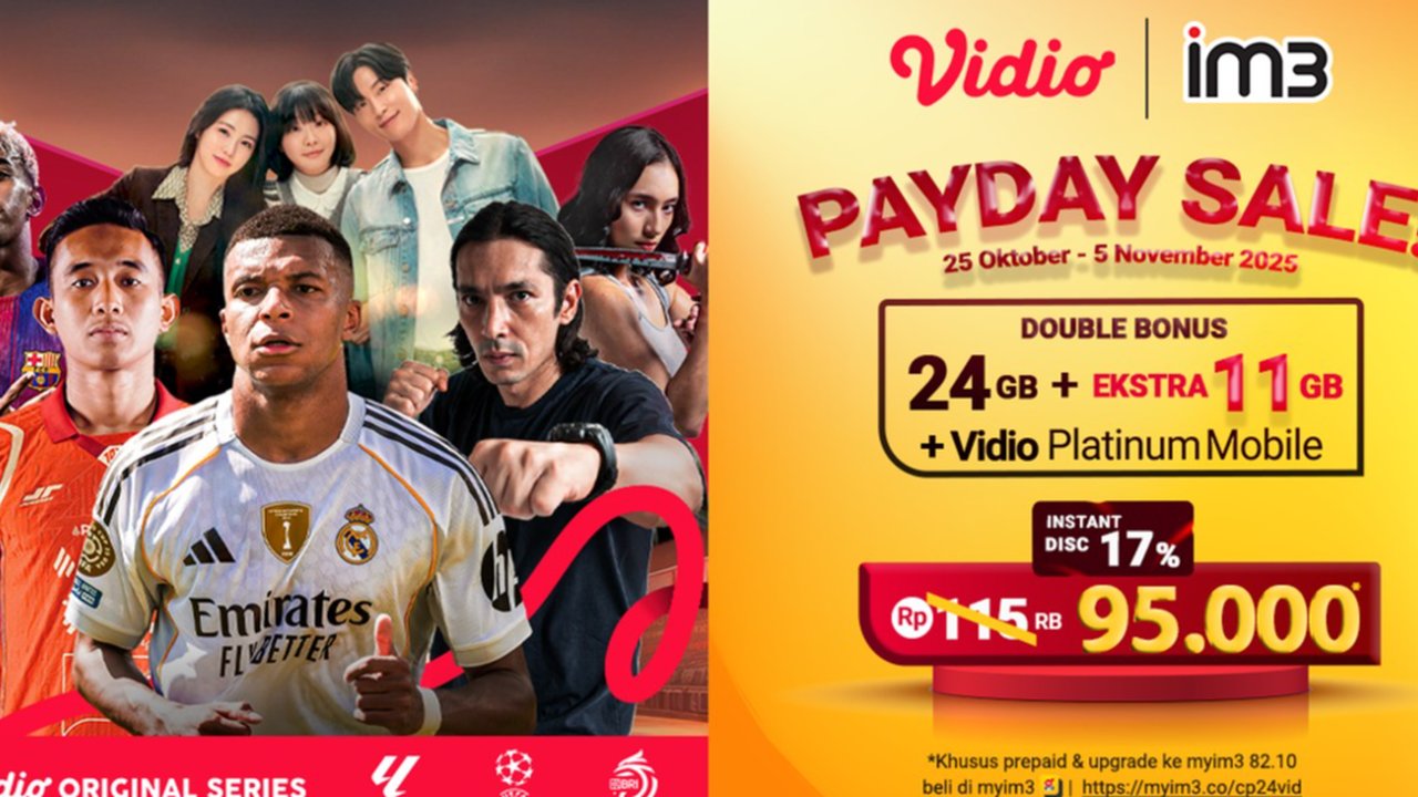 Kuota Indosat Melimpah di Payday Sale, Bonus Langganan Vidio Platinum untuk Nikmati Hiburan Tanpa Batas