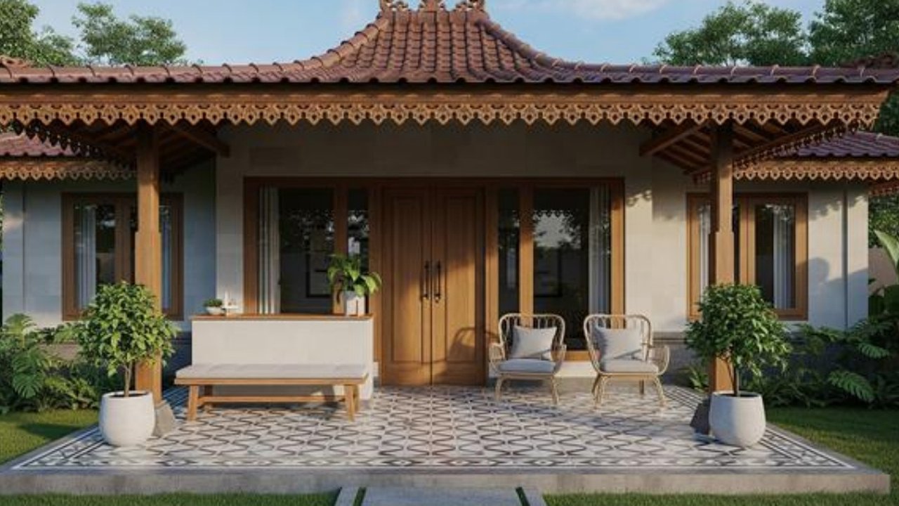 Ilustrasi Joglo Depan Rumah Minimalis
