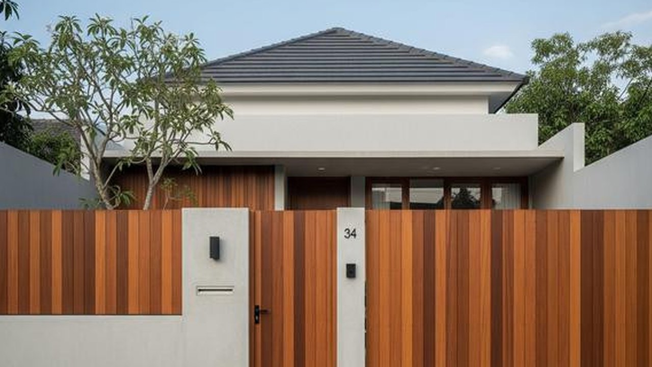 Pagar Minimalis dengan Pintu Tersembunyi. (Foto: Gemini AI)