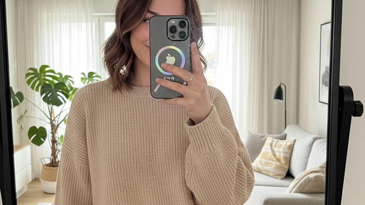 Ilustrasi AI Mirror Selfie Pakai iPhone 17