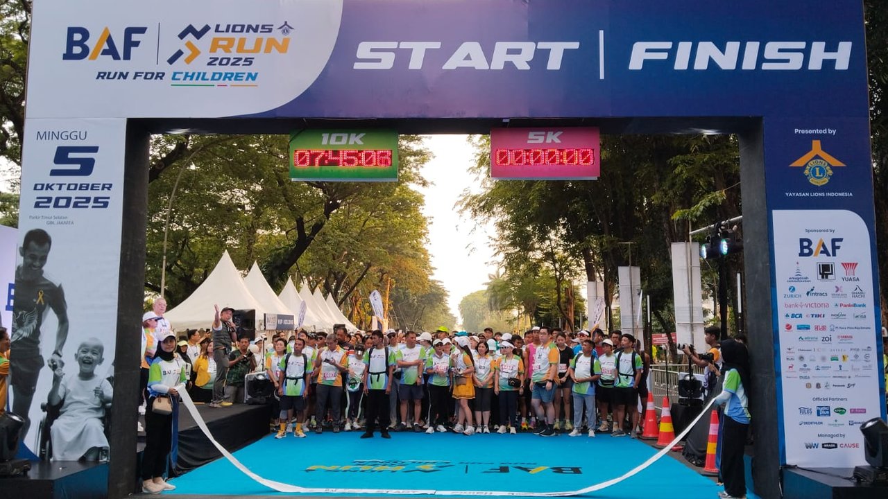 Lebih 9.000 Pelari Ramaikan BAF Lions RUN 2025 'Run For Children'