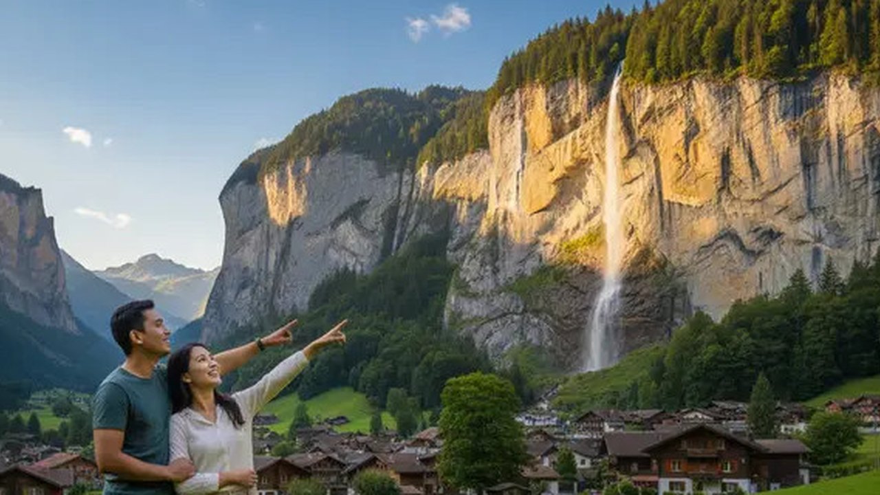 7 Prompt Gemini AI Paling Viral untuk Edit Foto Liburan di Swiss, Tampilan Sinematik Pegunungan Alpen hingga Danau Biru Ajaib (foto: Gemini AI)