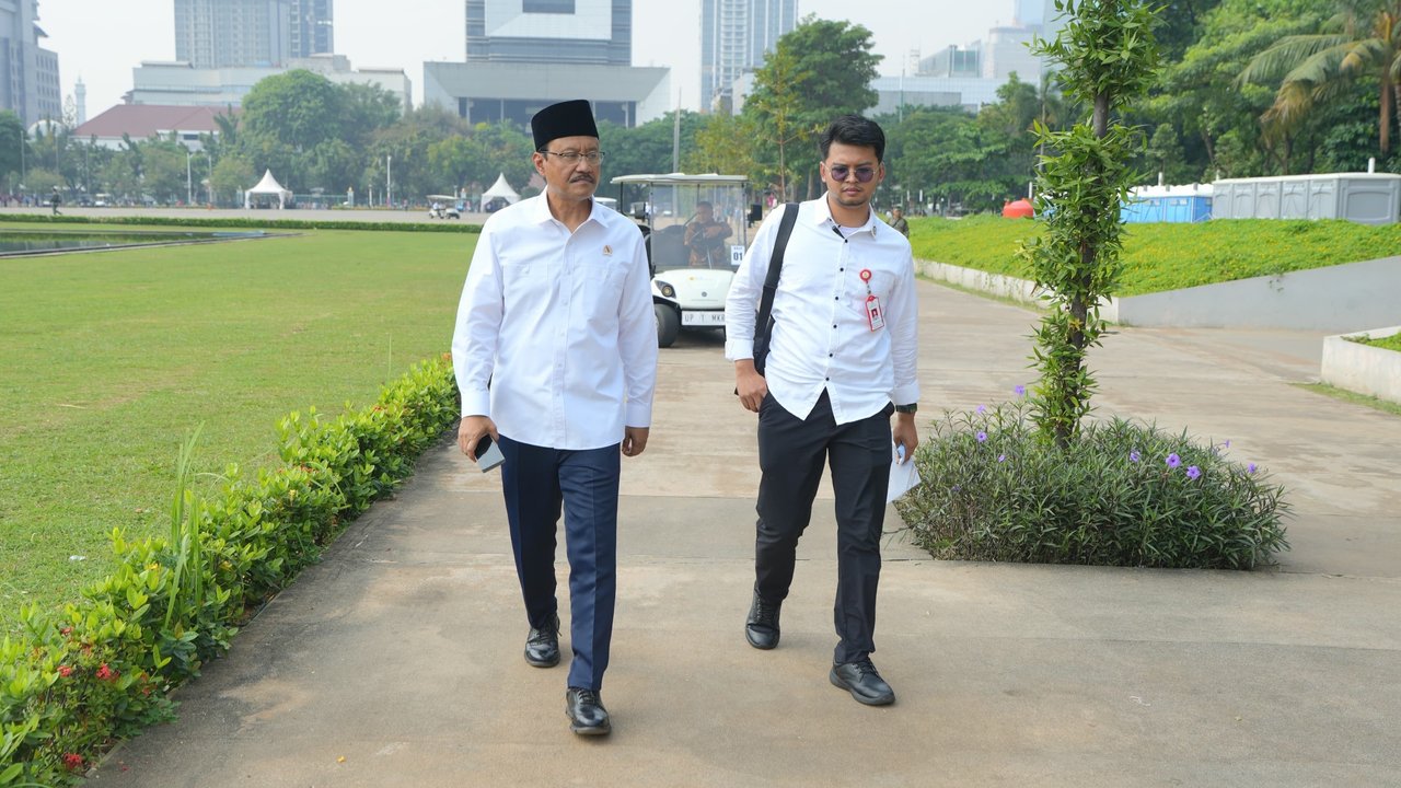 Mensos dan Wamensos Hadiri Upacara HUT ke-80 TNI di Monas