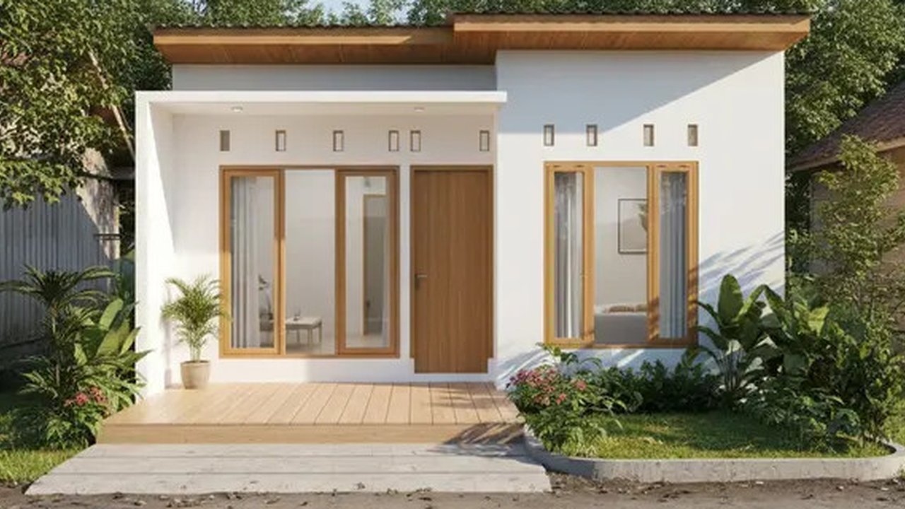 Model Rumah Sederhana di Kampung yang Elegan. Gemini