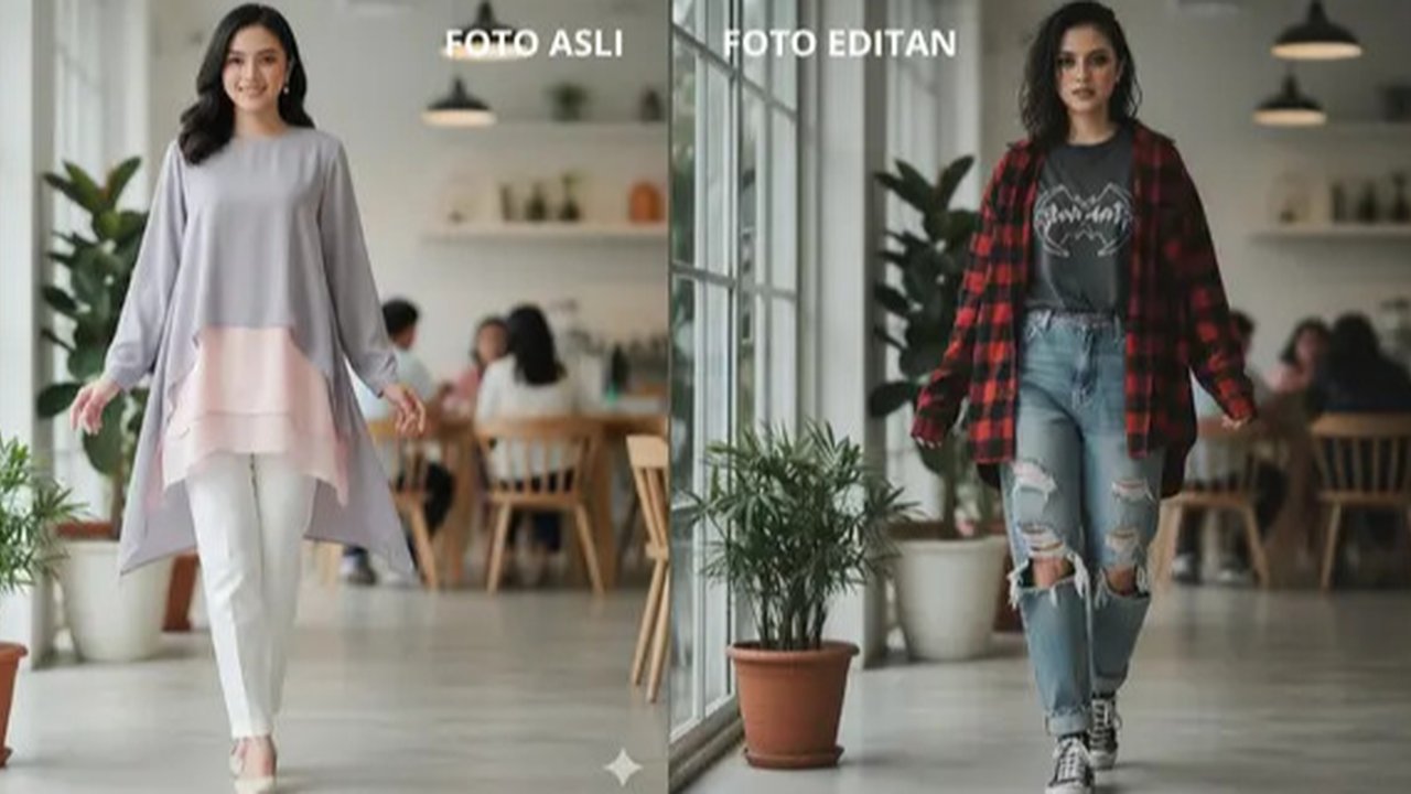 Prompt Gemini AI Edit Foto Gaya Retro 90-an (Foto: Gemini AI)