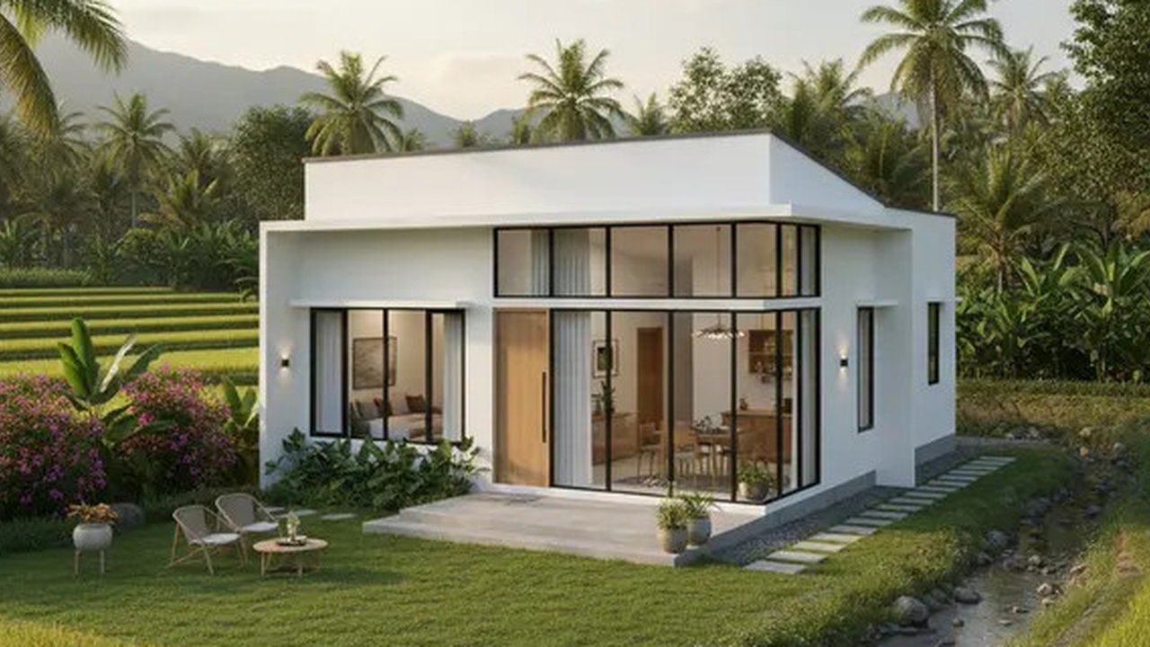 7 Model Rumah Modern yang Sederhana tapi Nyaman di Desa, Perpaduan Gaya Kekinian dan Suasana Asri (sumber:AI)