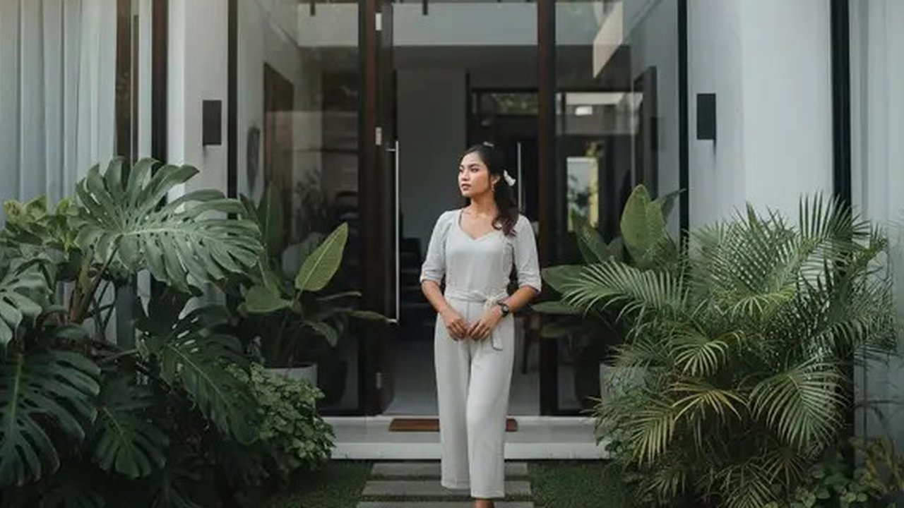 Foto di Depan Rumah Impian yang Realistis (AI)
