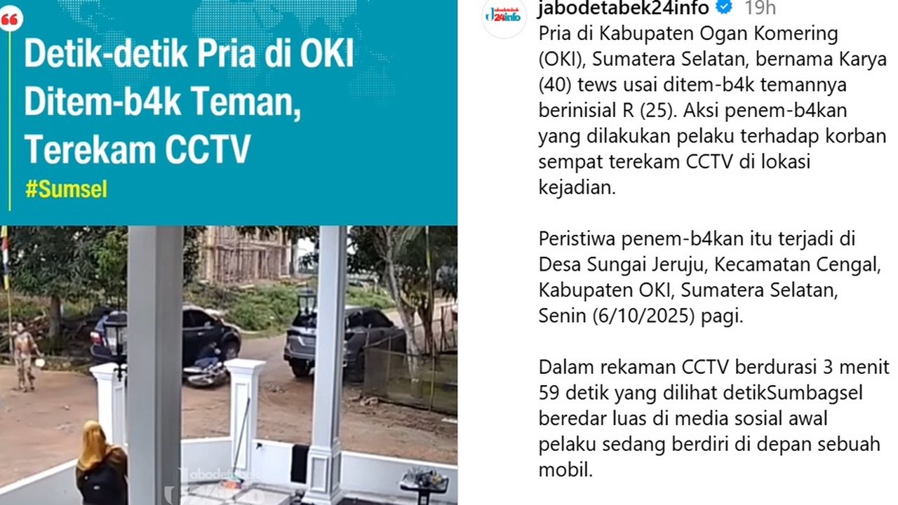 Suami Lagi Bonceng Istri Ditembak hingga Tewas, Aksi Pelaku Terekam CCTV hingga Viral