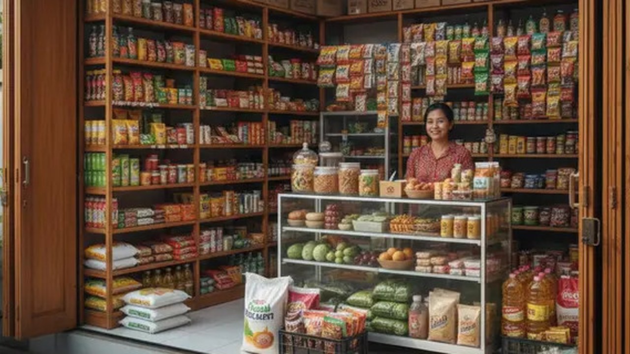Inspirasi Warung Kelontong dengan Ruangan Terbatas (created by AI)