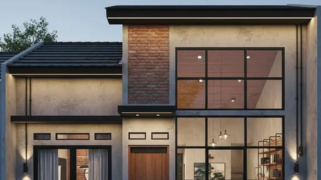 7 Gambar Rumah Kecil Tanpa Halaman yang Tetap Nyaman, Desain Praktis untuk Lahan Terbatas (Foto: Gemini AI)