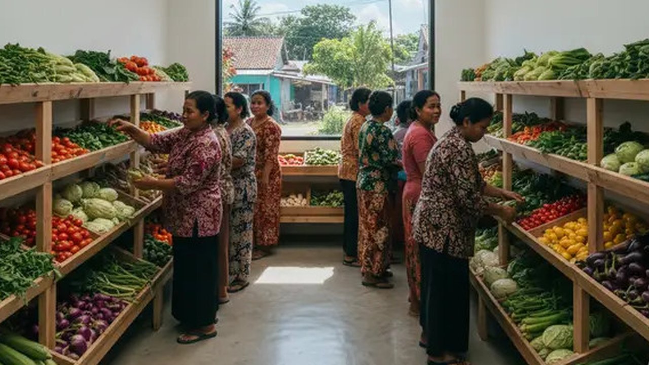 Desain Warung Sayur Modern Minimalis (AI)