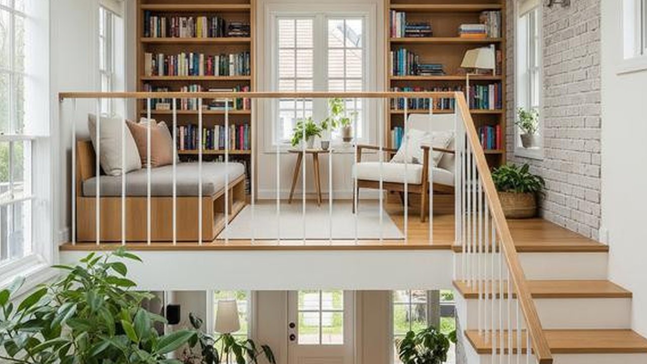 Desain Rumah Mungil Ala Villa dengan Mezzanine (Image by Gemini AI)