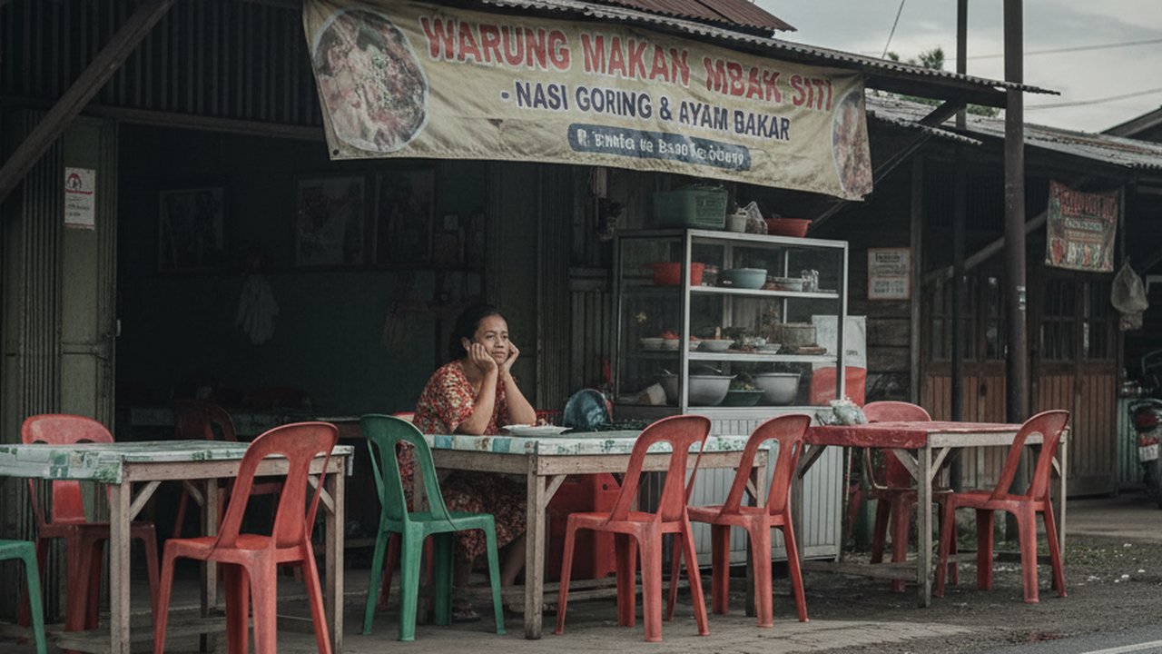 Ilustrasi Warung Sepi Pembeli