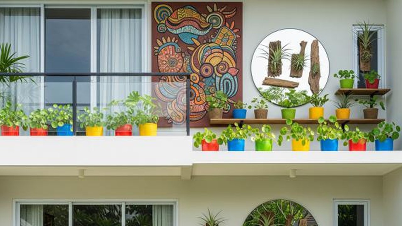 Desain Rumah Kecil dengan Taman di Balkon (Sumber: gemini.com)