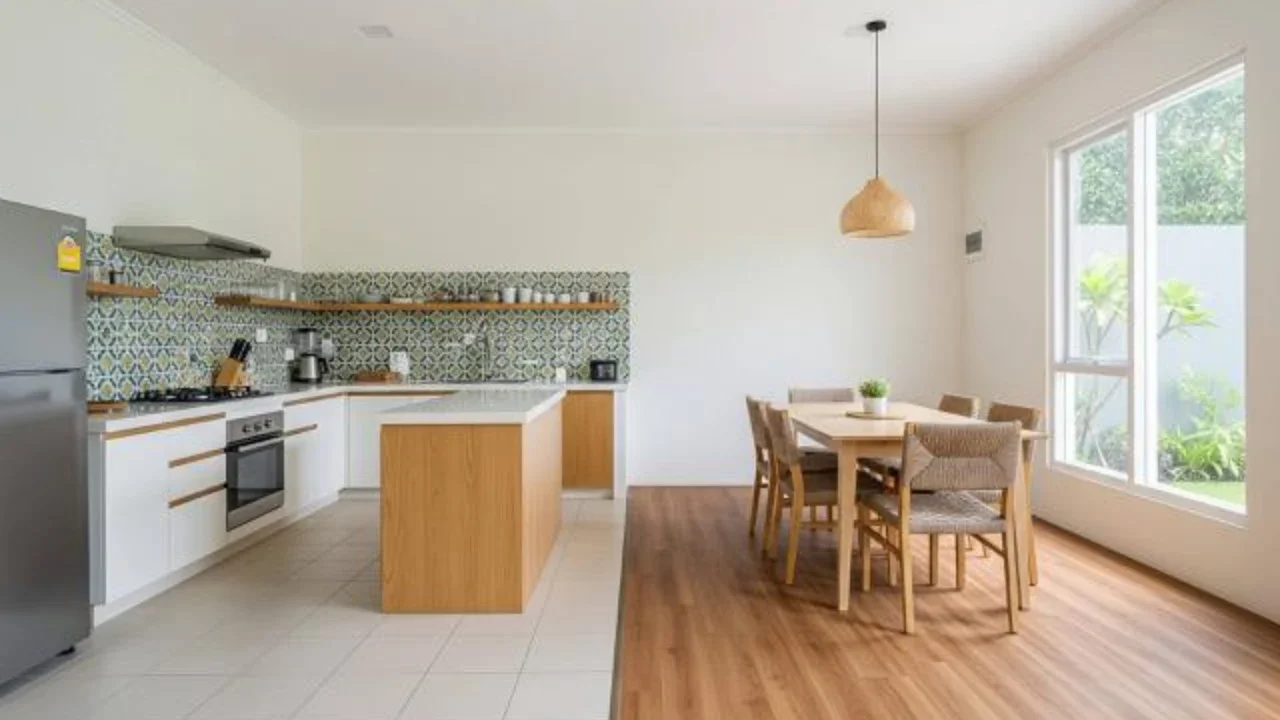 Model Rumah Mungil Tapi Punya Dapur dan Ruang Makan Lega. Foto: Gemini