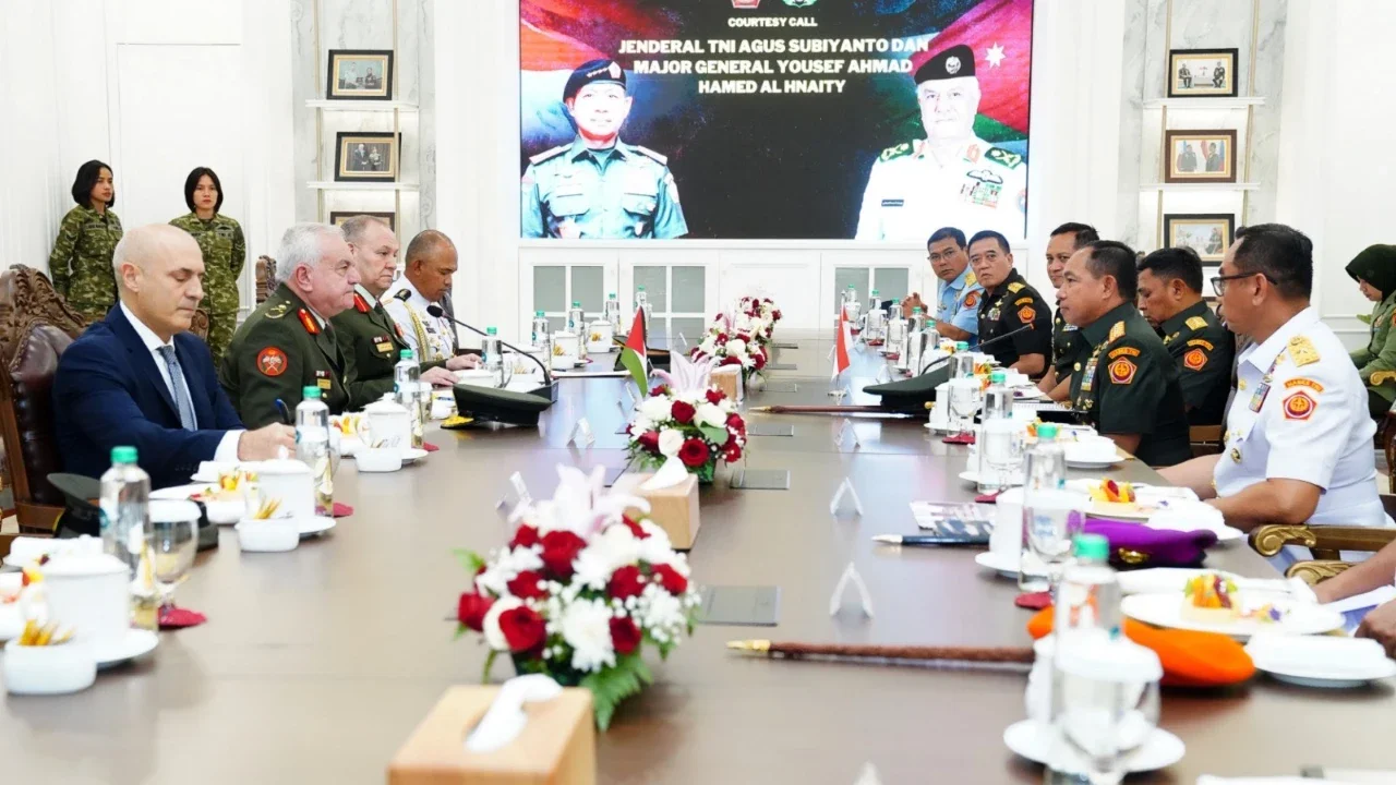 Hubungan Pertahanan RI–Yordania Menguat, Panglima TNI Sambut Kunjungan Mayjen Al Hnaity