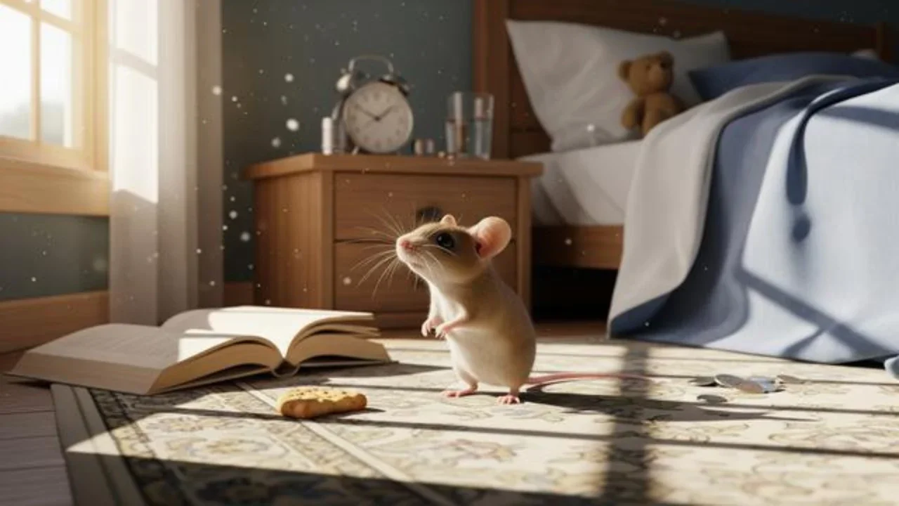 Ilustrasi tikus masuk kamar tidur. [Foto: Gemini]