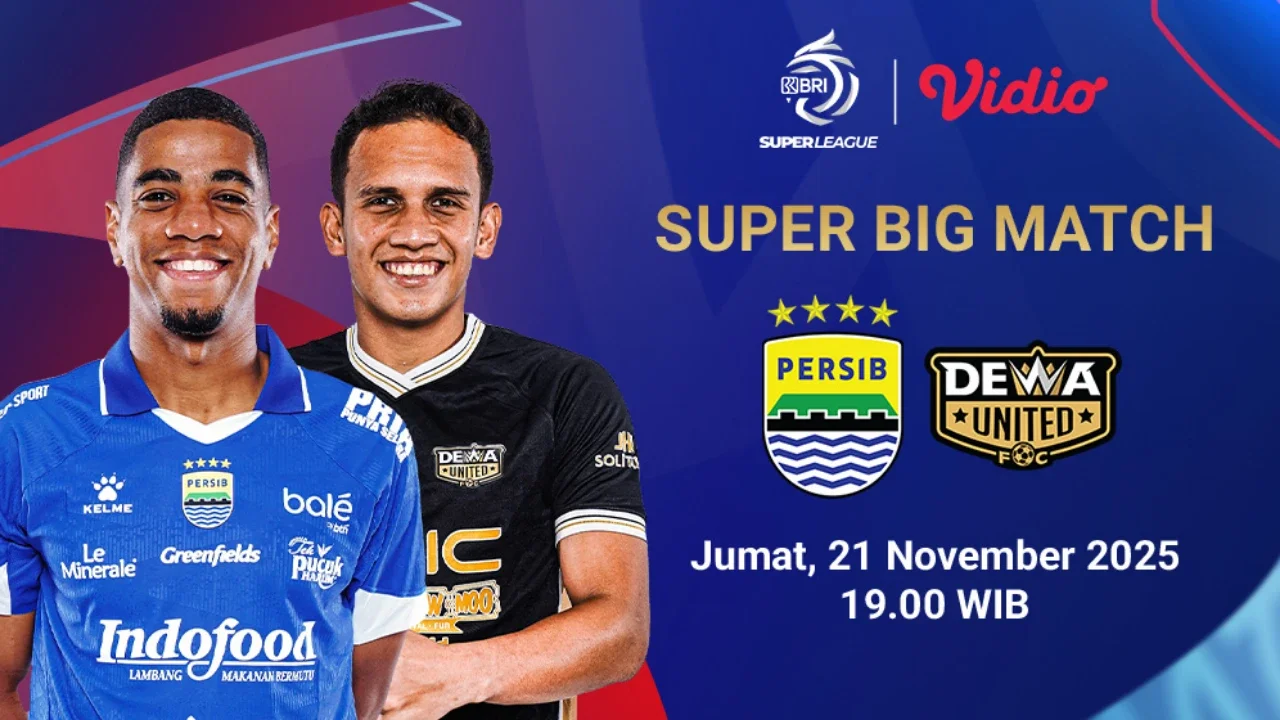 Nonton BRI Super League: Persib vs Dewa United, Tayang di Vidio