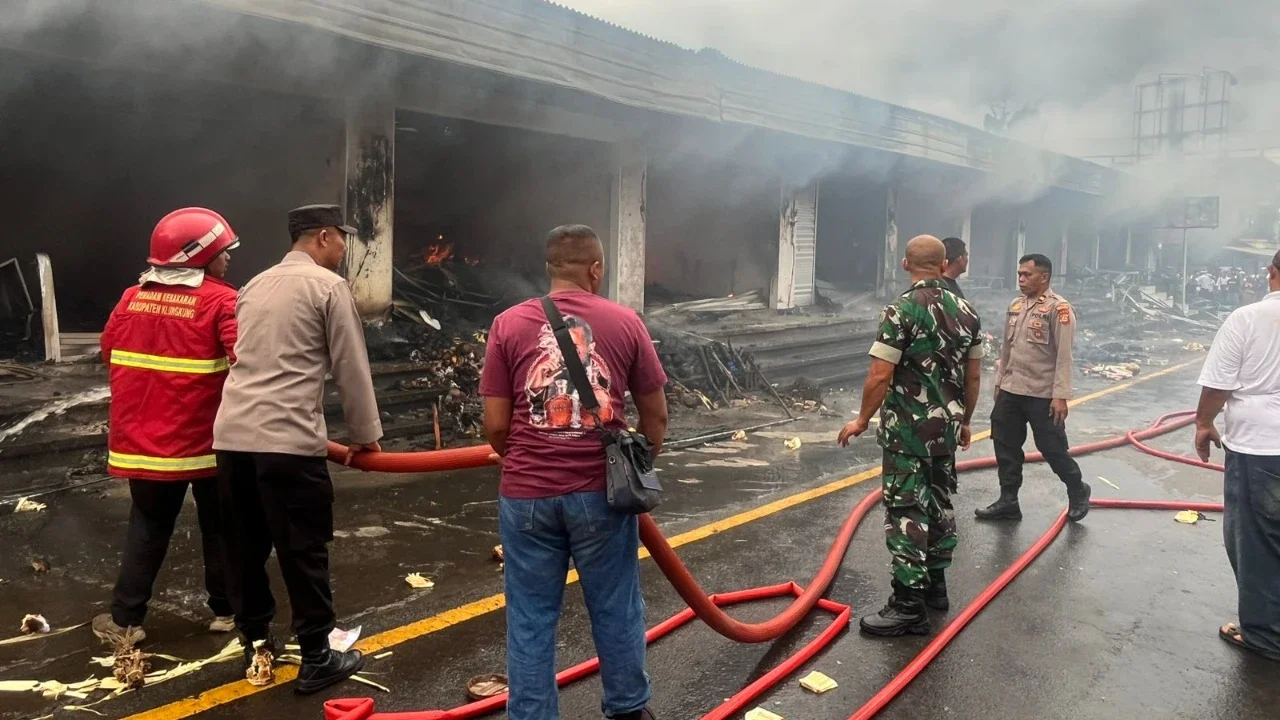 11 Kios di Pasar Menanga Bali Terbakar, Kerugian Capai Rp750 Juta