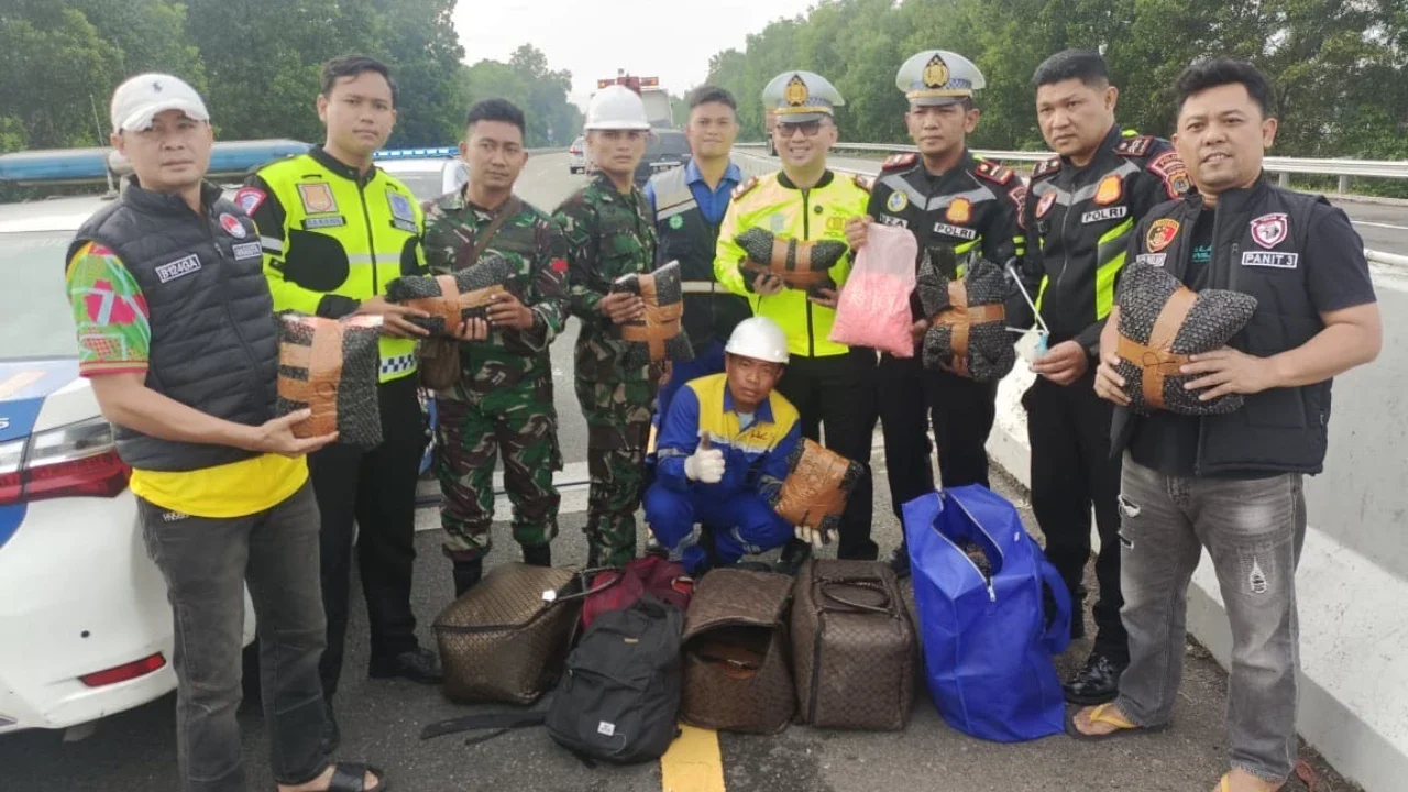 Heboh! 34 Kantong Narkotika Terbongkar Usai Mobil Terguling di Tol