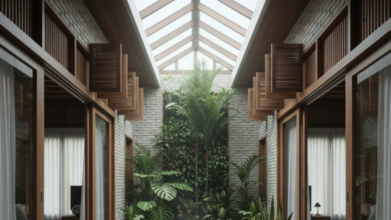 7 Desain Rumah Mungil Tetap Adem Tanpa AC, Ini Rahasianya (Foto: Gemini AI)