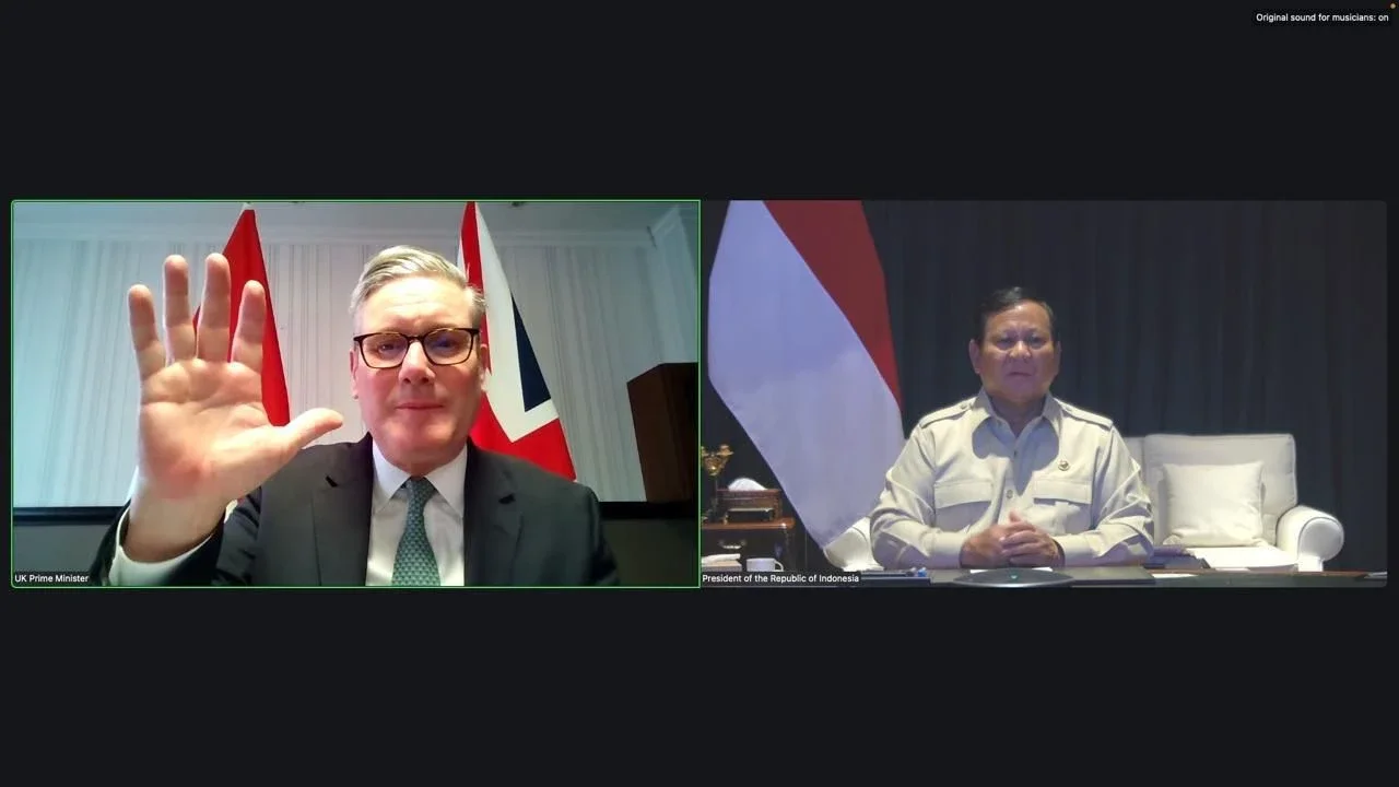Prabowo-PM Inggris Gelar Pertemuan Virtual, Bahas Kerja Sama Ekonomi hingga Gaza