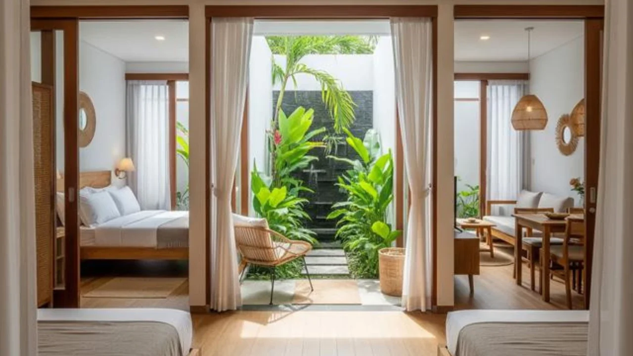 Desain Rumah Kecil Tapi Tetap Muat Tiga Kamar. (Foto: AI)
