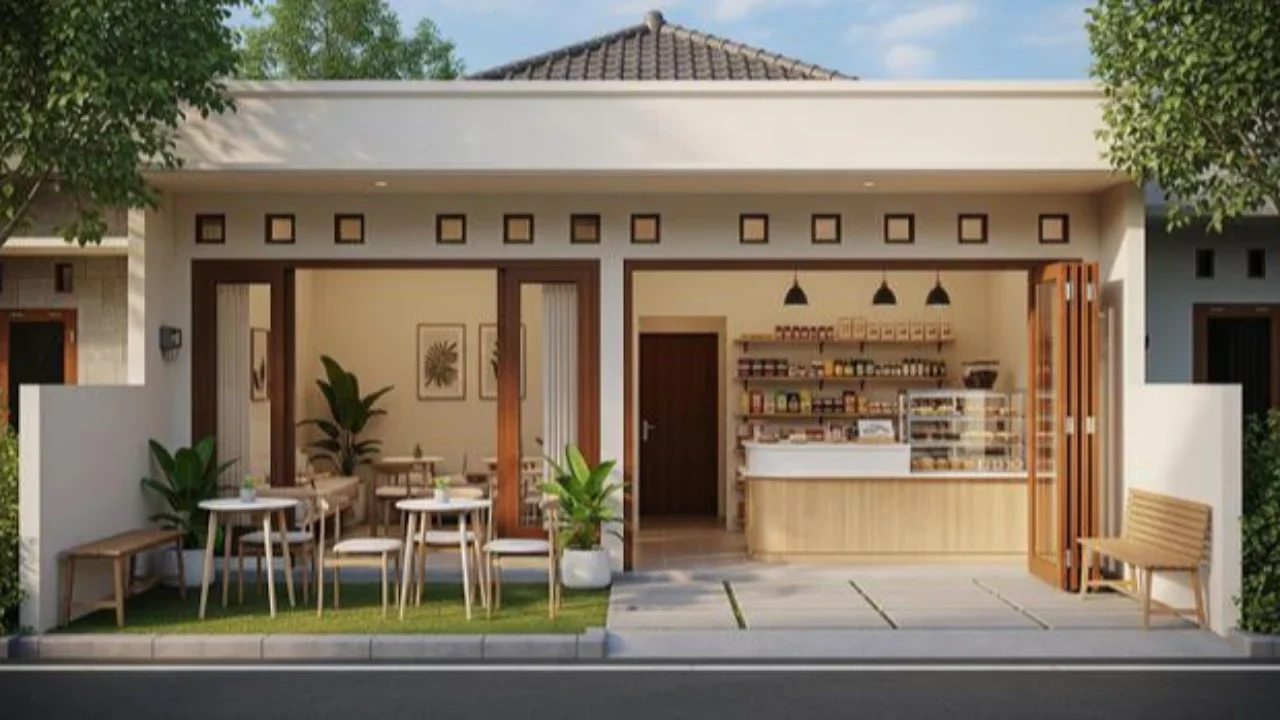 Desain Rumah Kecil tapi Nyaman untuk Usaha/AI