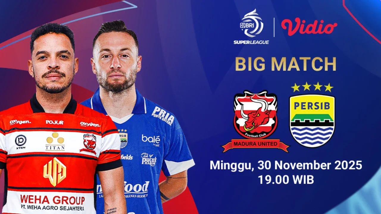 Saksikan Live Streaming BRI Super League: Madura United vs Persib, Eksklusif di Vidio